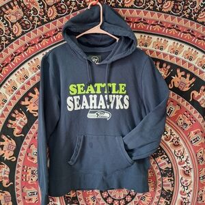 47 Brand Seattle Seahawks Black Pullover Kangaroo Hoodie